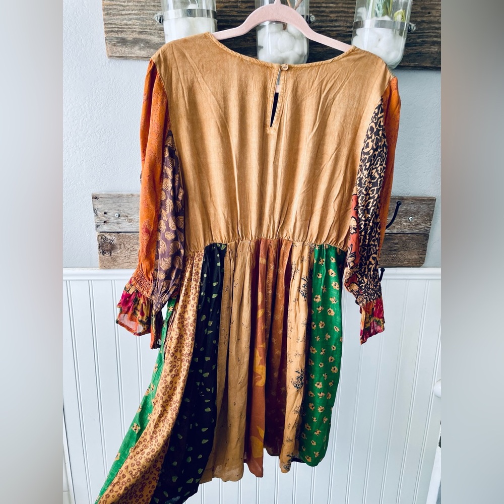 Young Threads Bohemian Patchwork Long Sleeve Dress - Picture 6 of 10